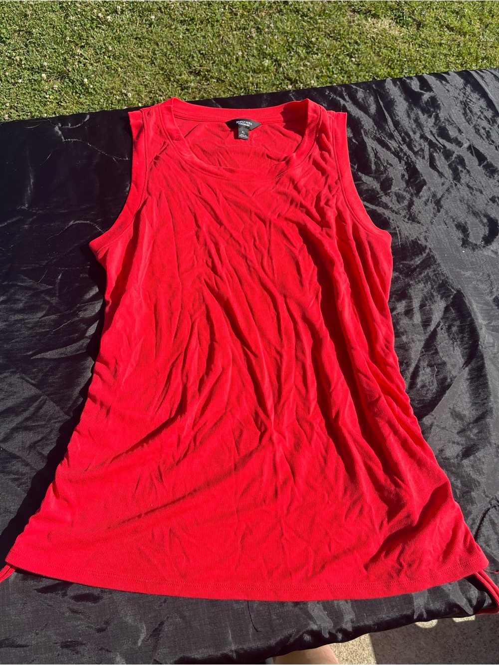 Simply Vera Vera Wang Bright Red Scoop Neck Tank Top